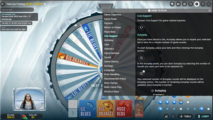 Ice Fishing Live Support – Kundendienst im Spiel